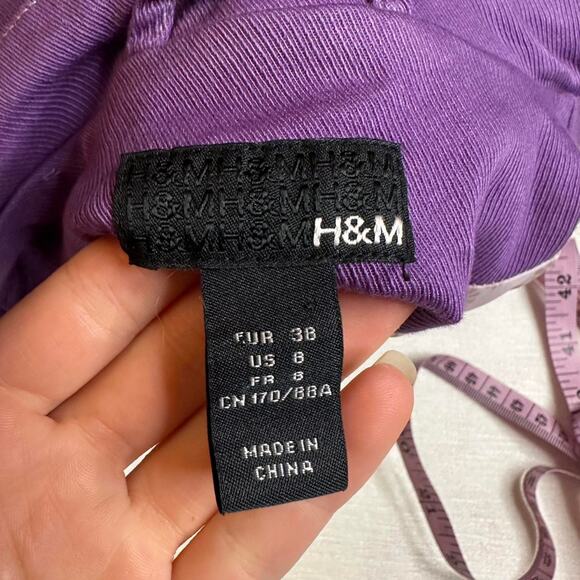 H&M Purple Button Up Long Jacket - Picture 4 of 8